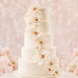 Wedding cake fleurs blanches