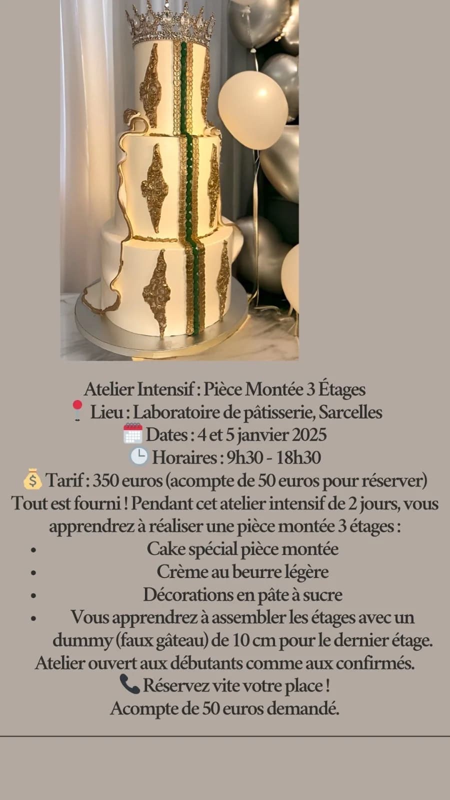 Réalisation pâtisserie