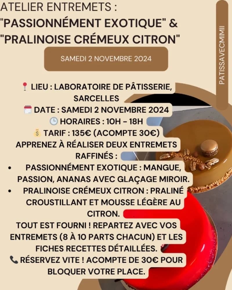 Réalisation pâtisserie
